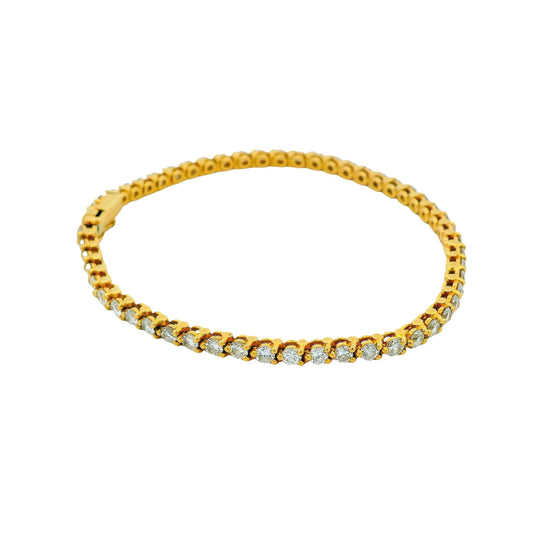 Cartier 18K Yellow Gold Diamond Line Bracelet