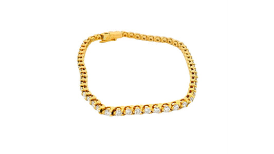 Cartier 18K Yellow Gold Diamond Line Bracelet