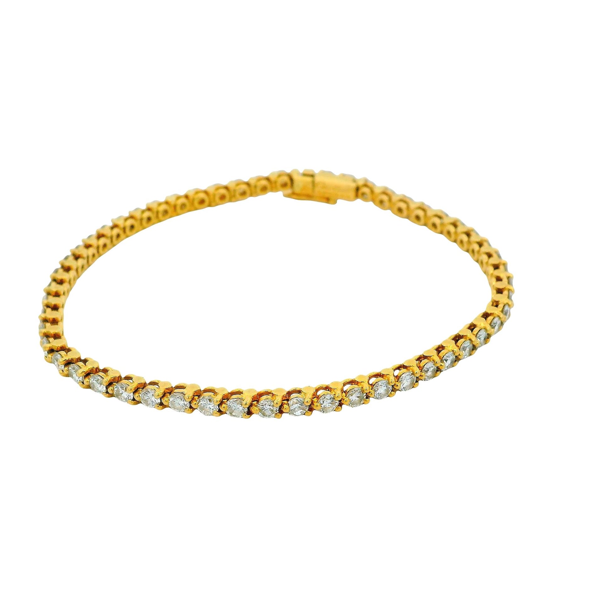 Cartier 18K Yellow Gold Diamond Line Bracelet