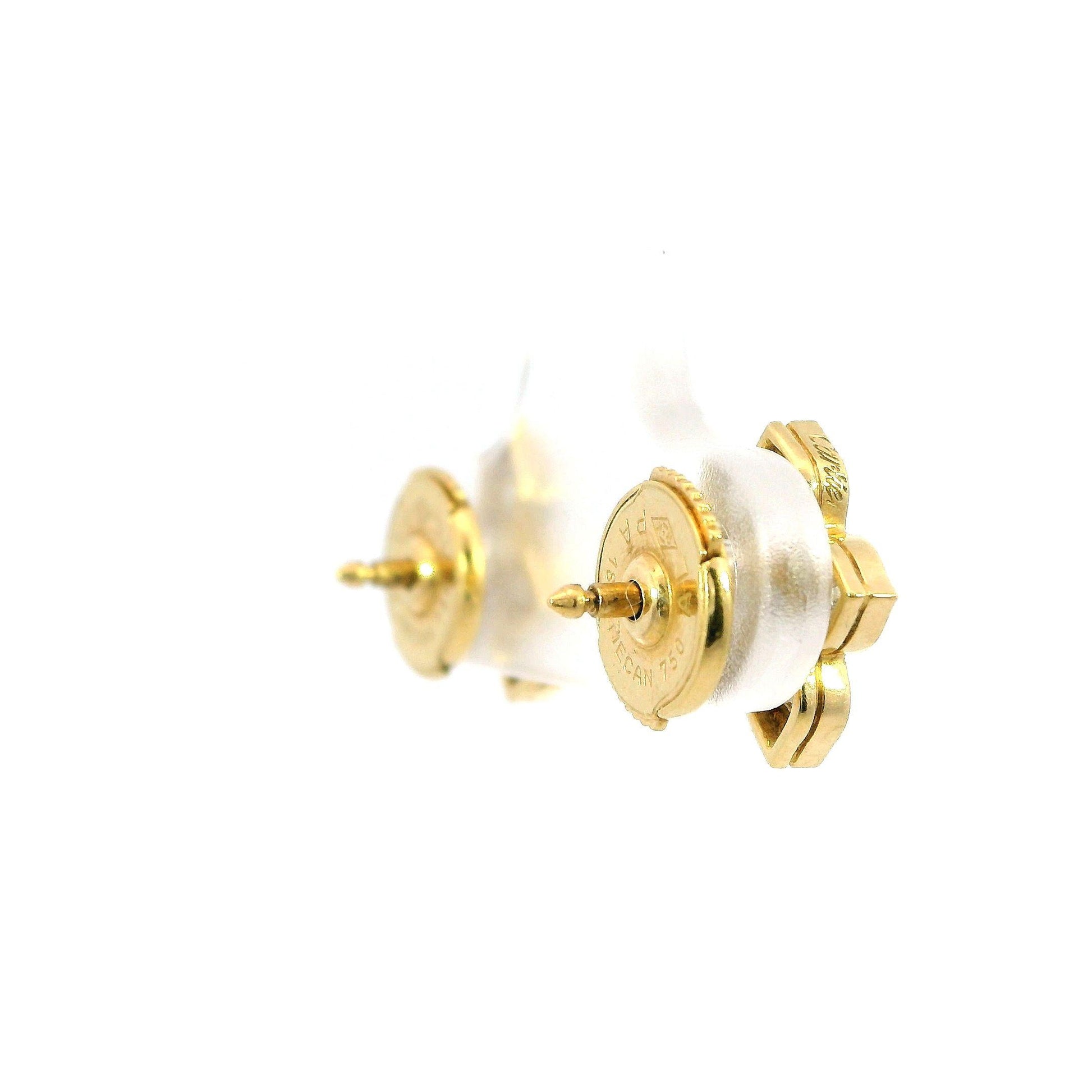 Cartier Hindu Diamond 18k Yellow Gold Stud Earrings