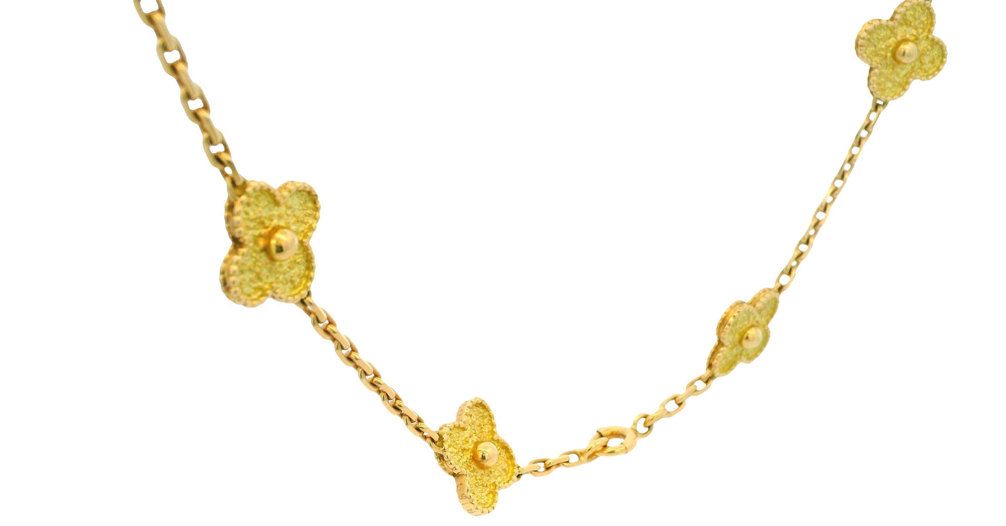 Van Cleef & Arpels Vintage Alhambra necklace, 10 motifs Necklace