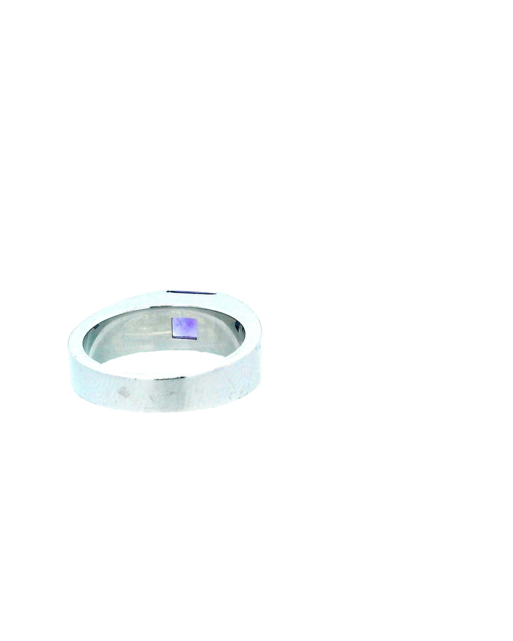 Cartier 18K White Gold Amethyst Gem.