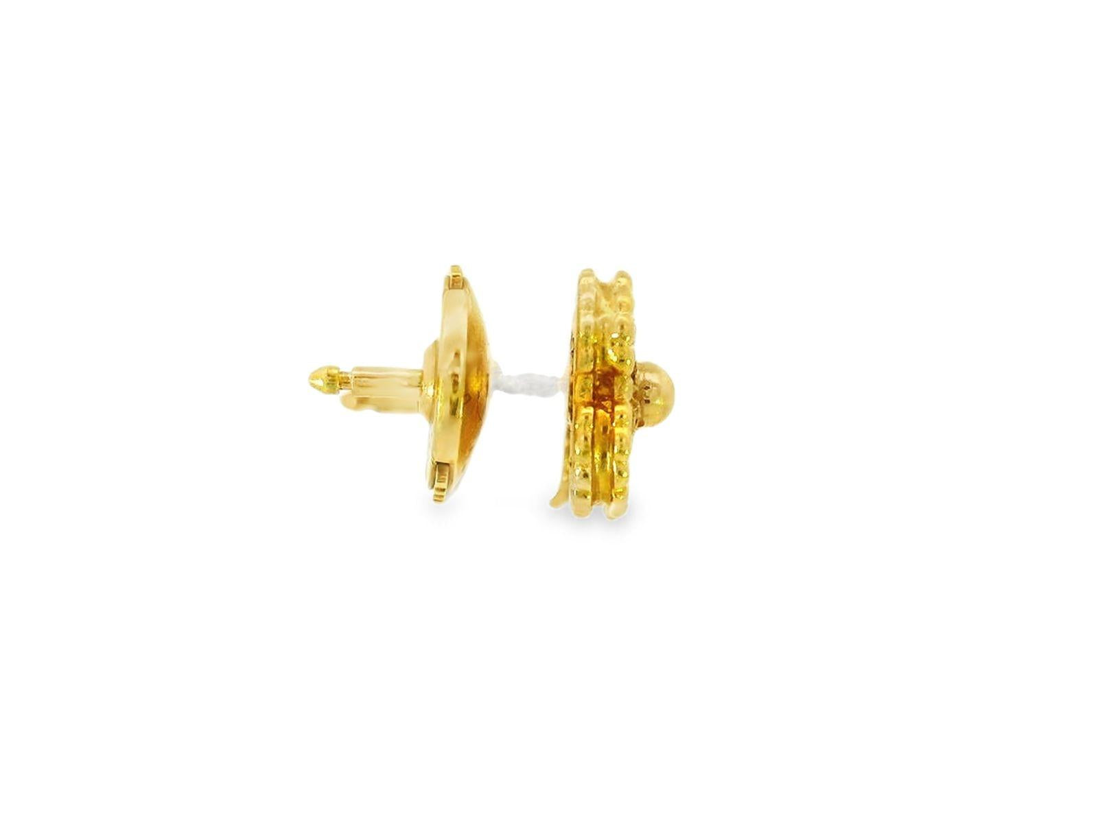 Van Cleef & Arpels Sweet Alahambra Diamond Earrings in 18K Yellow Gold