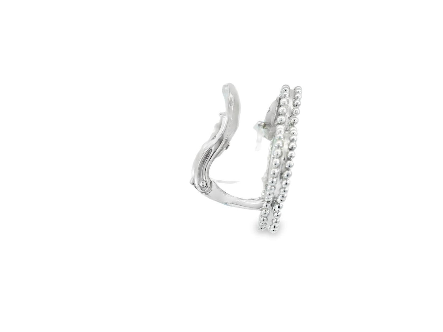 Van Cleef & Arpels Magic Alhambra Diamond Earrings in 18K White Gold 2.13 CTW