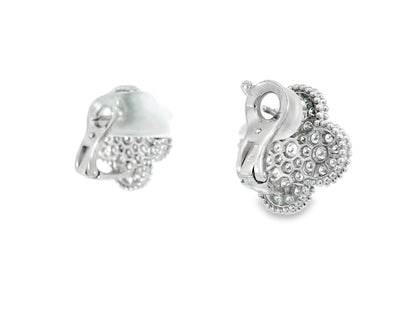 Van Cleef & Arpels Magic Alhambra Diamond Earrings in 18K White Gold 2.13 CTW