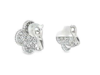 Van Cleef & Arpels Magic Alhambra Diamond Earrings in 18K White Gold 2.13 CTW