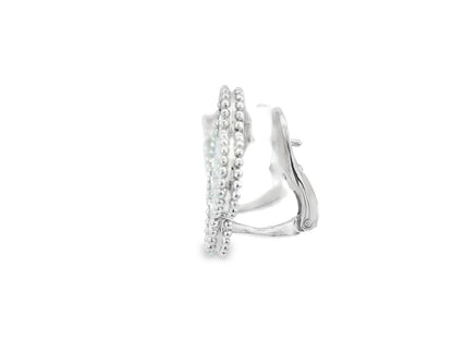 Van Cleef & Arpels Magic Alhambra Diamond Earrings in 18K White Gold 2.13 CTW