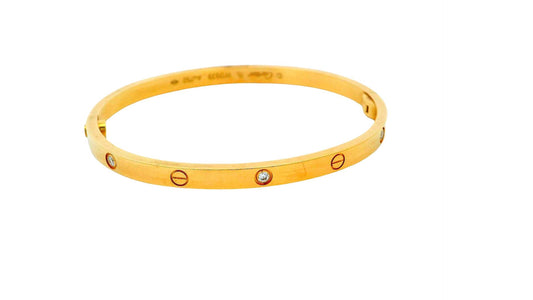 Cartier Love Thin 15y Brac 6 dia& Pouch