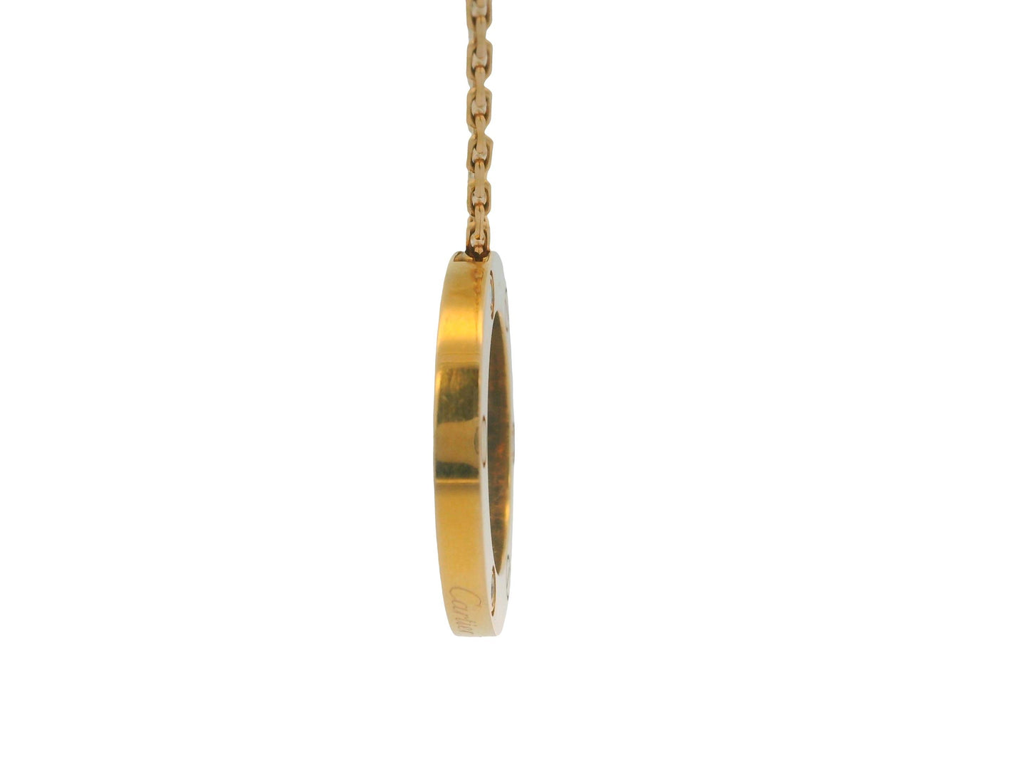 Cartier Love 18K Gold Necklace with Three Diamond