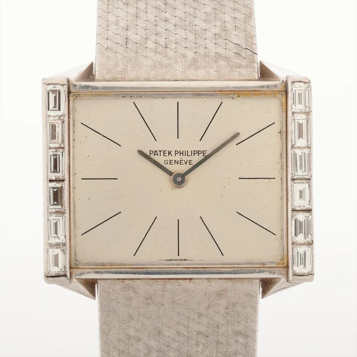 Patek Philippe 3506/3G 18K White Gold Silver Dial Vintage Watch