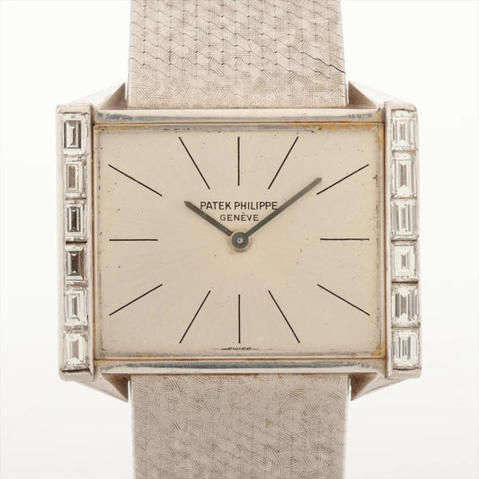 Patek Philippe 3506/3G 18K White Gold Silver Dial Vintage Watch