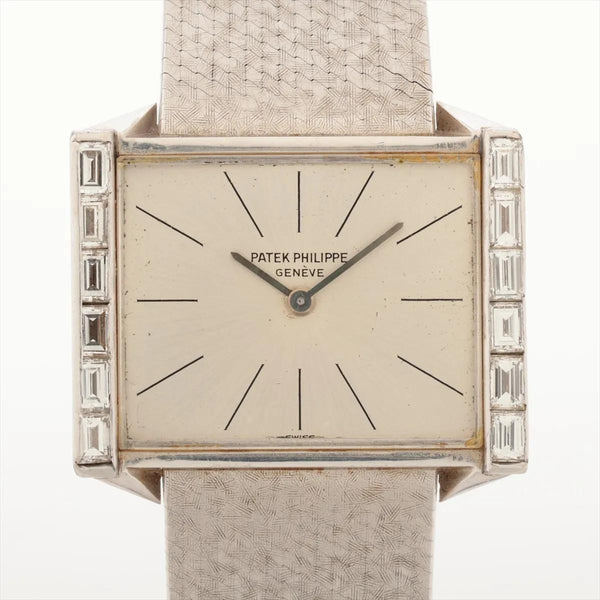 Patek Philippe 3506/3G 18K White Gold Silver Dial Vintage Watch