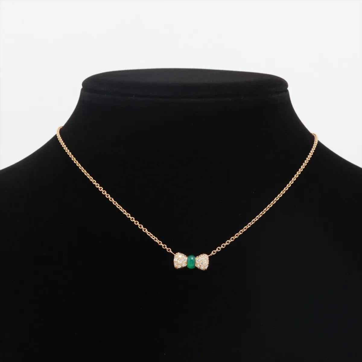 Van Cleef & Arpels 18K Yellow Gold Noeud Papillon Colored stone diamond Necklace