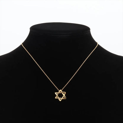 Tiffany 18K Yellow Gold Star of David Necklace
