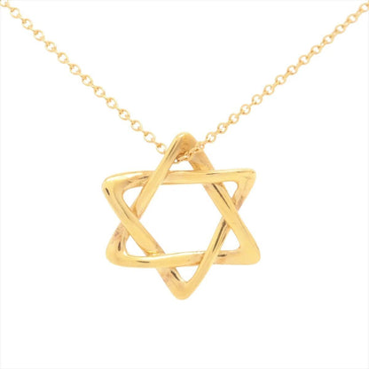 Tiffany 18K Yellow Gold Star of David Necklace