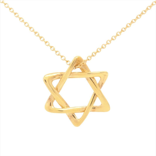 Tiffany 18K Yellow Gold Star of David Necklace