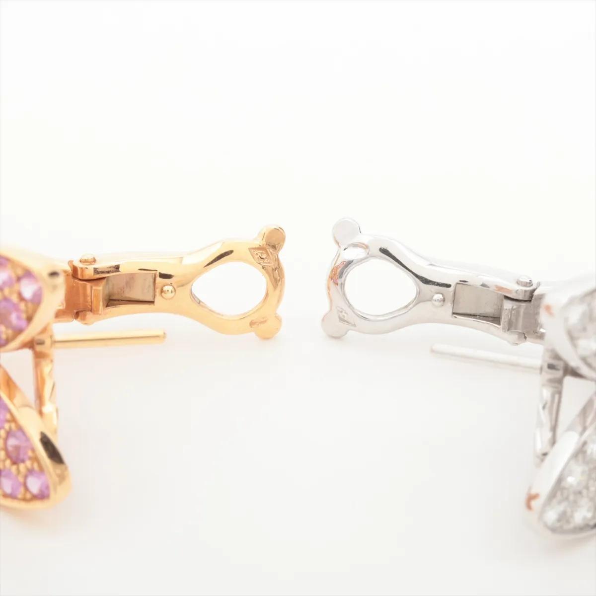 Van Cleef & Arpels Butterfly Stud Earrings 18K White Gold and 18K Rose Gold