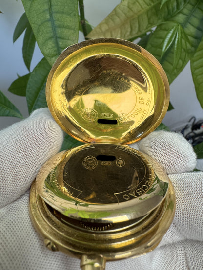 A Lange & Söhne Glashütte, Antique, 18k Yellow Gold A Movement Pocket Watch