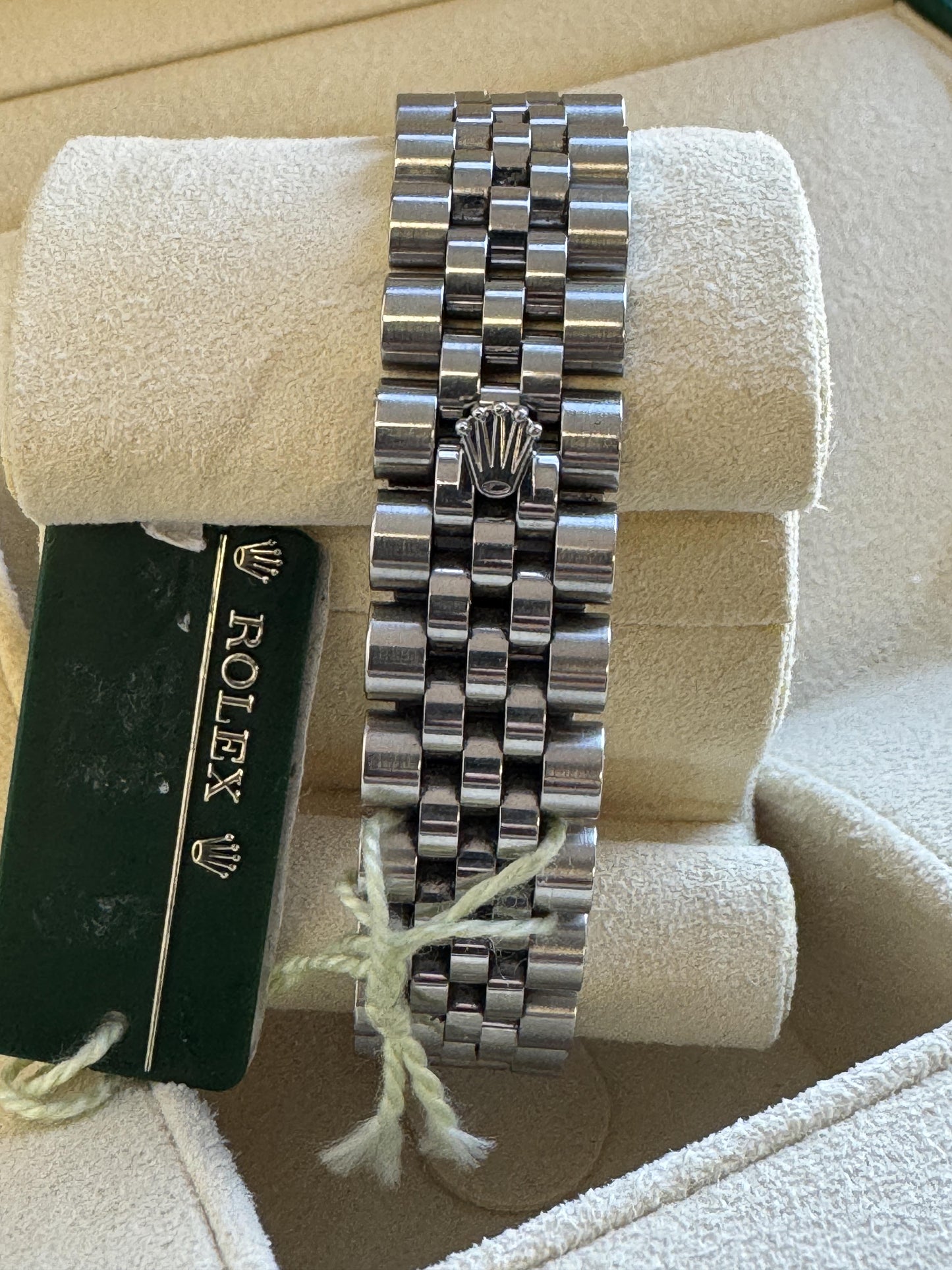 Rolex DateJust 178384 medium Tahitian MOP Diamond Dial Box & Papers