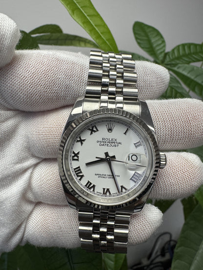 Rolex Datejust 116234 Roman White Dial Watch