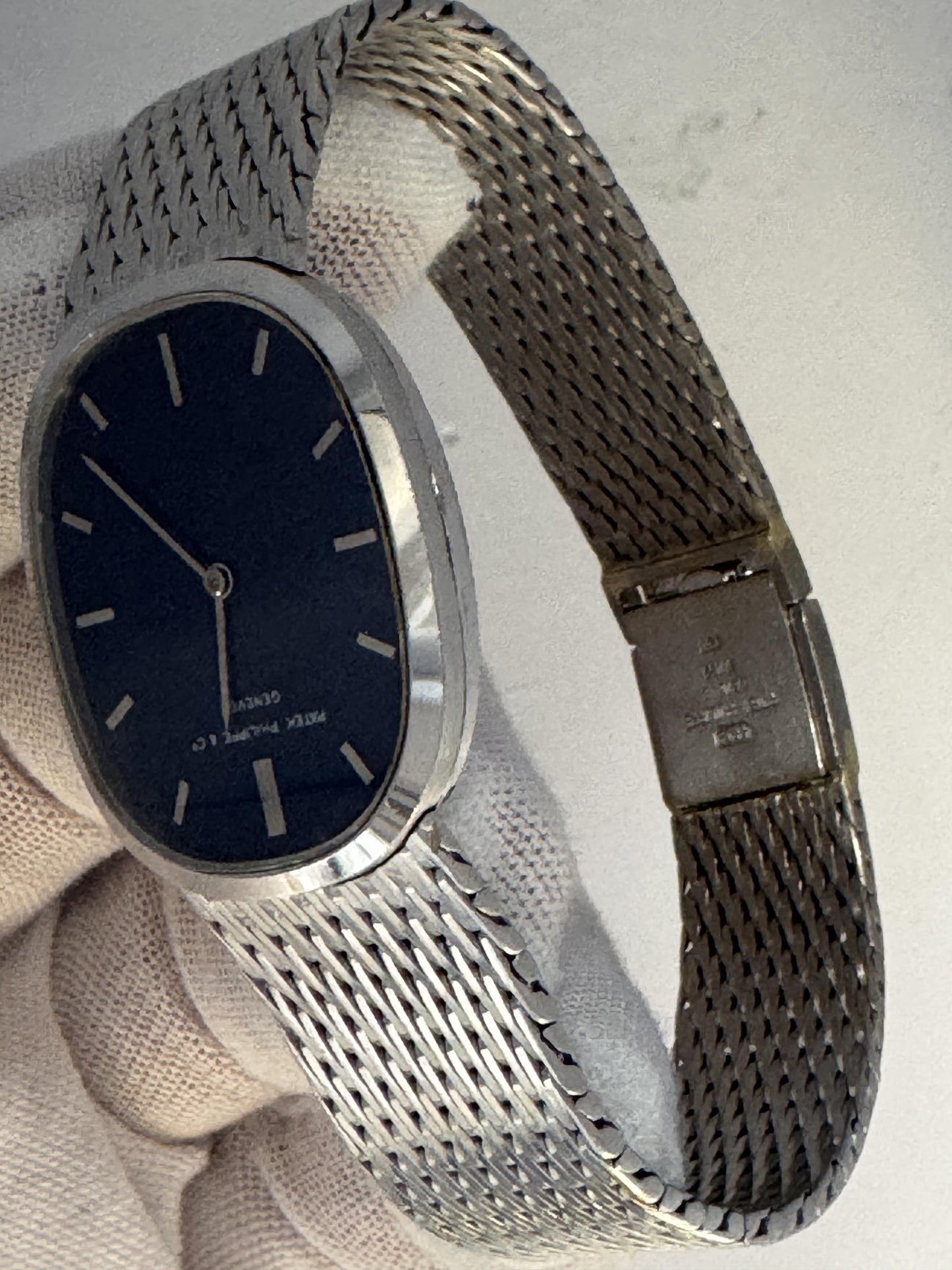 Patek Philippe Ellipse 3548G Reprinted-Blue Dial 18K White Gold Watch