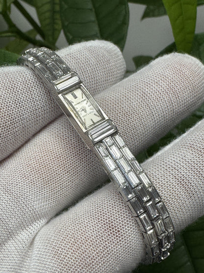Audemars Piguet & Hardy & Hayes Platinum Diamond Vintage Ladies Watch