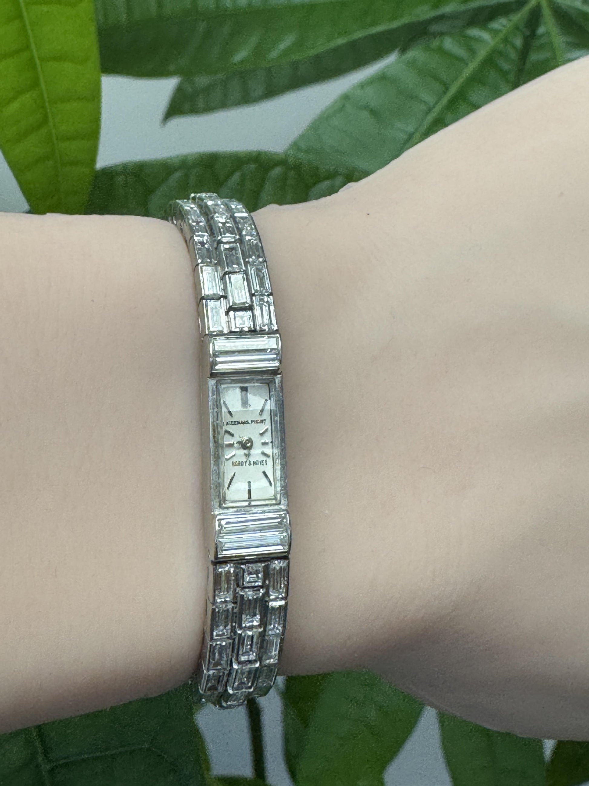 Audemars Piguet & Hardy & Hayes Platinum Diamond Vintage Ladies Watch