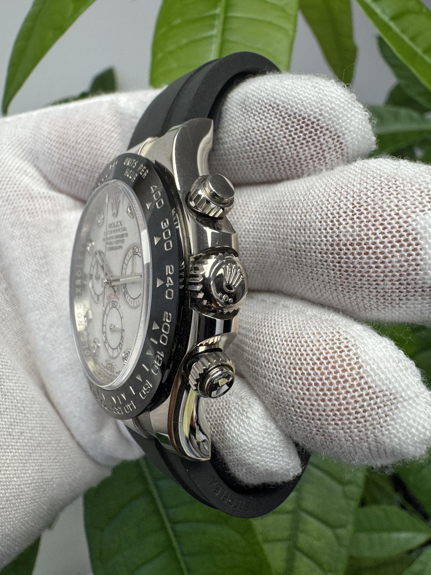 Rolex  Daytona 116519 MOP Diamond Dial Mens Watch Box & Papers