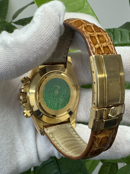 Rolex Daytona 16518 18K Yellow Gold White Dial Watch Box & Papers