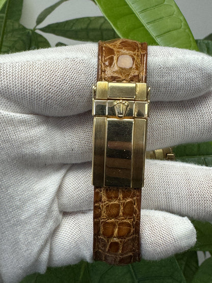 Rolex Daytona 16518 18K Yellow Gold White Dial Watch Box & Papers