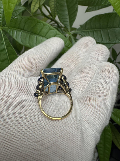 Cartier NY Aquamarine, Sapphires & Diamond Ring GIA Certificate.