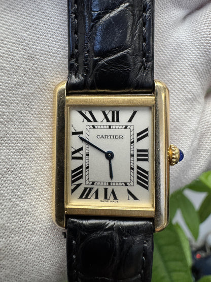 Cartier Tank Solo W1018755 18k Yellow Gold Ladies Watch