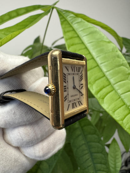 Cartier Tank Solo W1018755 18k Yellow Gold Ladies Watch