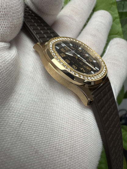 Patek Philippe 5068R Aquanaut Luce Chocolate Dial 18K Rose Gold Box & Papers