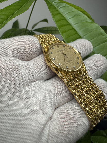 Audemars Piguet 18K Yellow Gold Diamond Dial Cobra Bracelet Watch