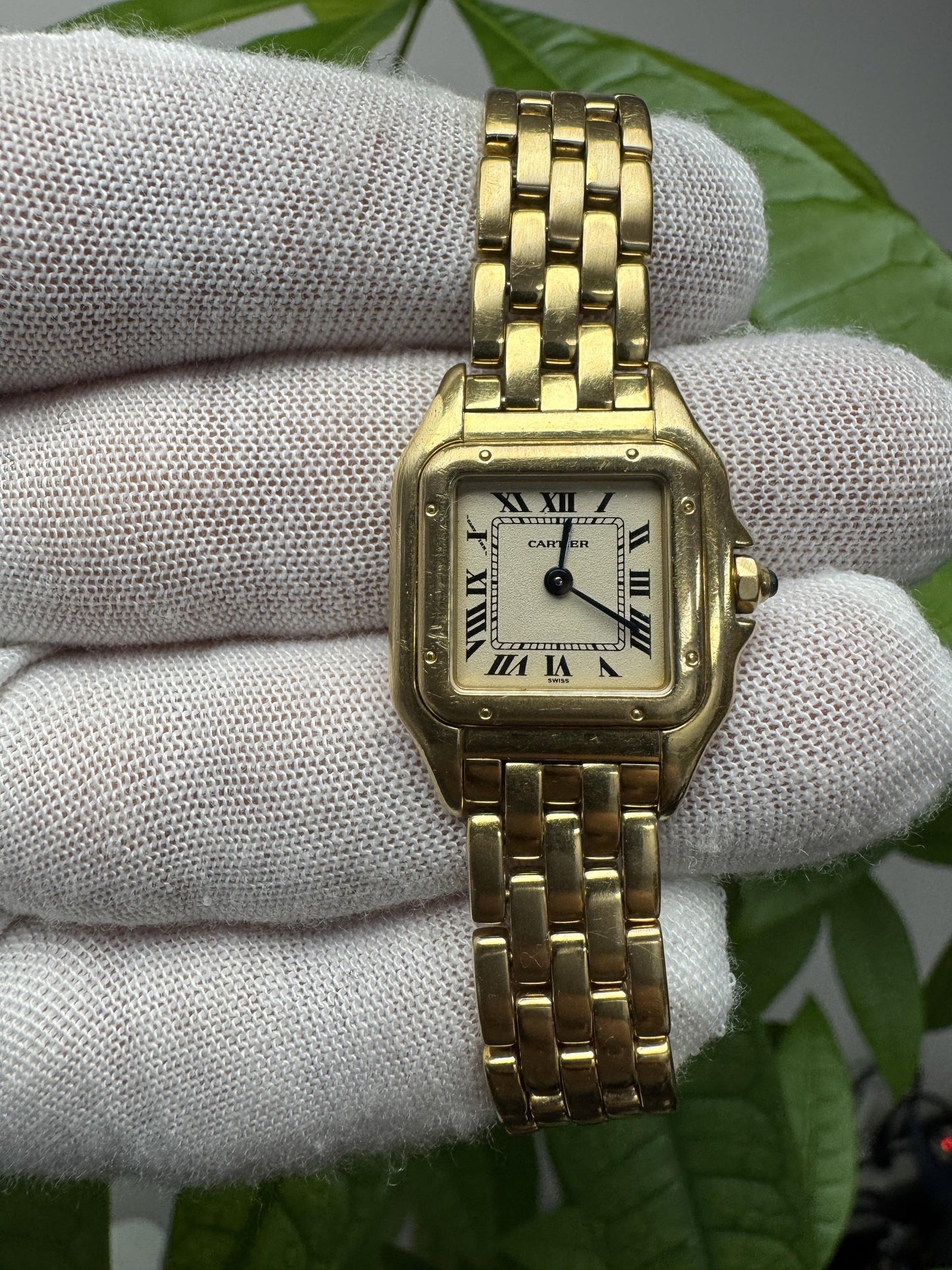 Cartier Panthère 107000M 18K yellow Gold Ladies Watch Box & Papers