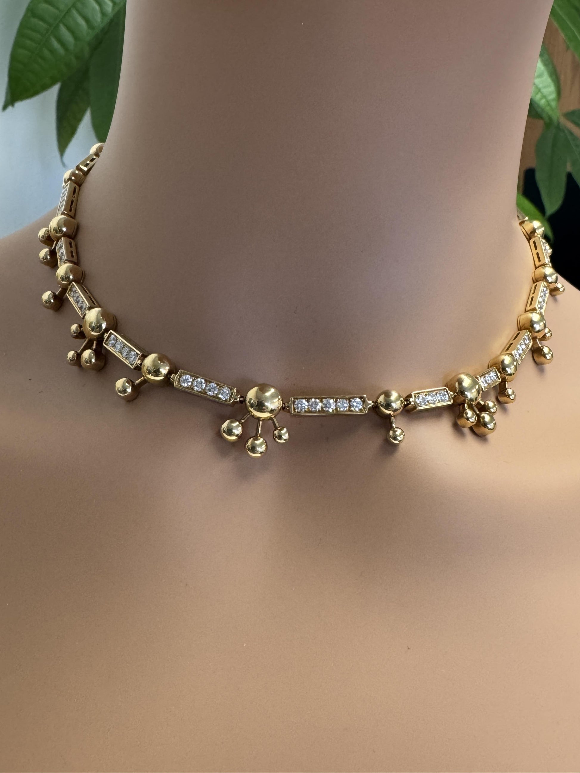 Bvlgari 18K Yellow Gold  Lucia Diamond Necklace