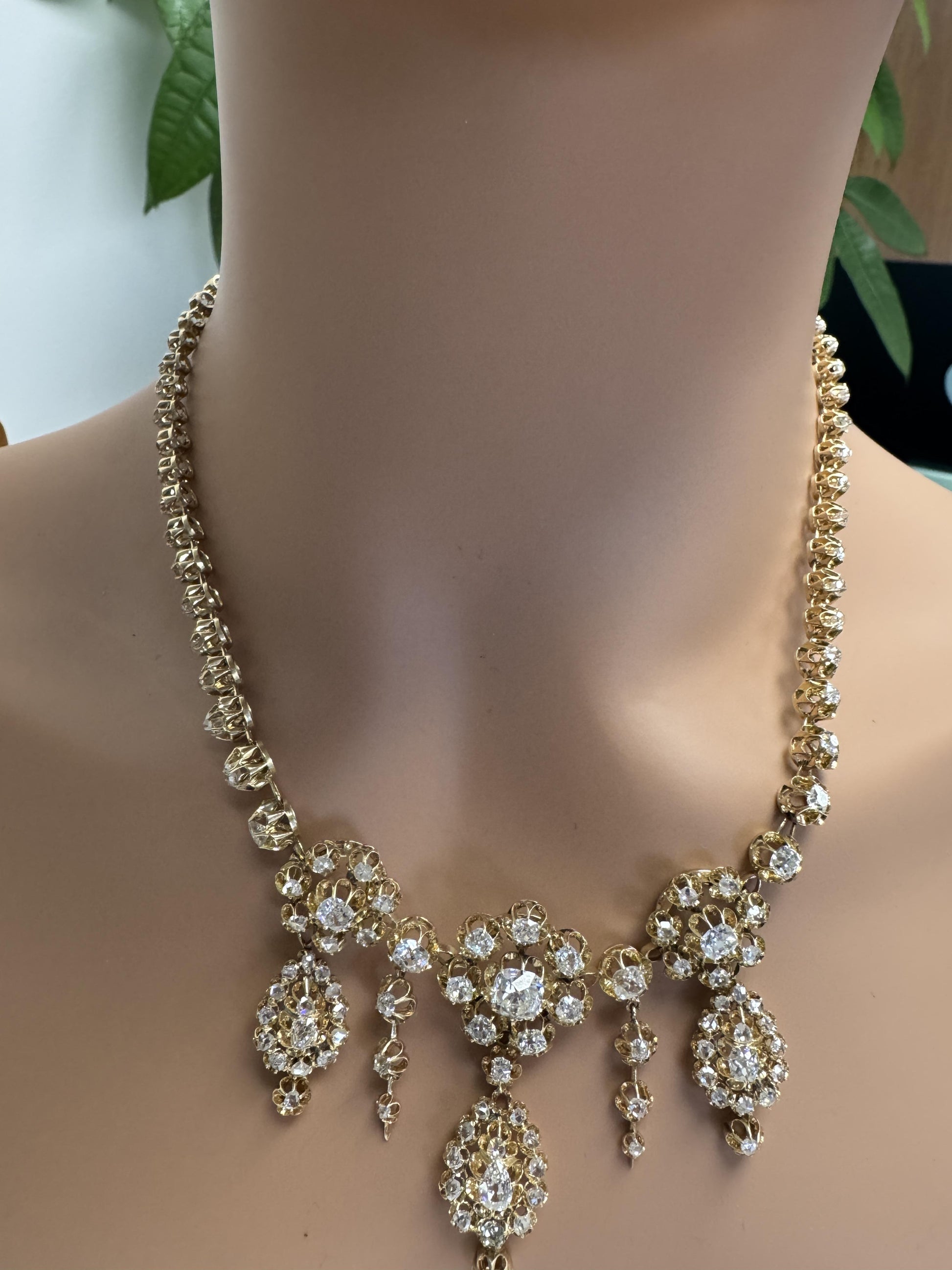 Victorian Diamonds Detachable Sections Fringe Necklace