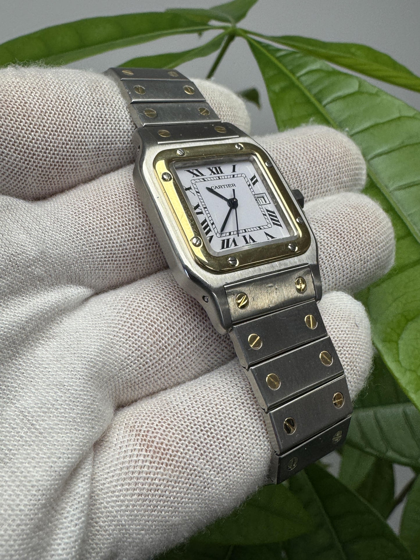 Cartier Santos Caree 2961 Automatic  W/Card & Service Card Records