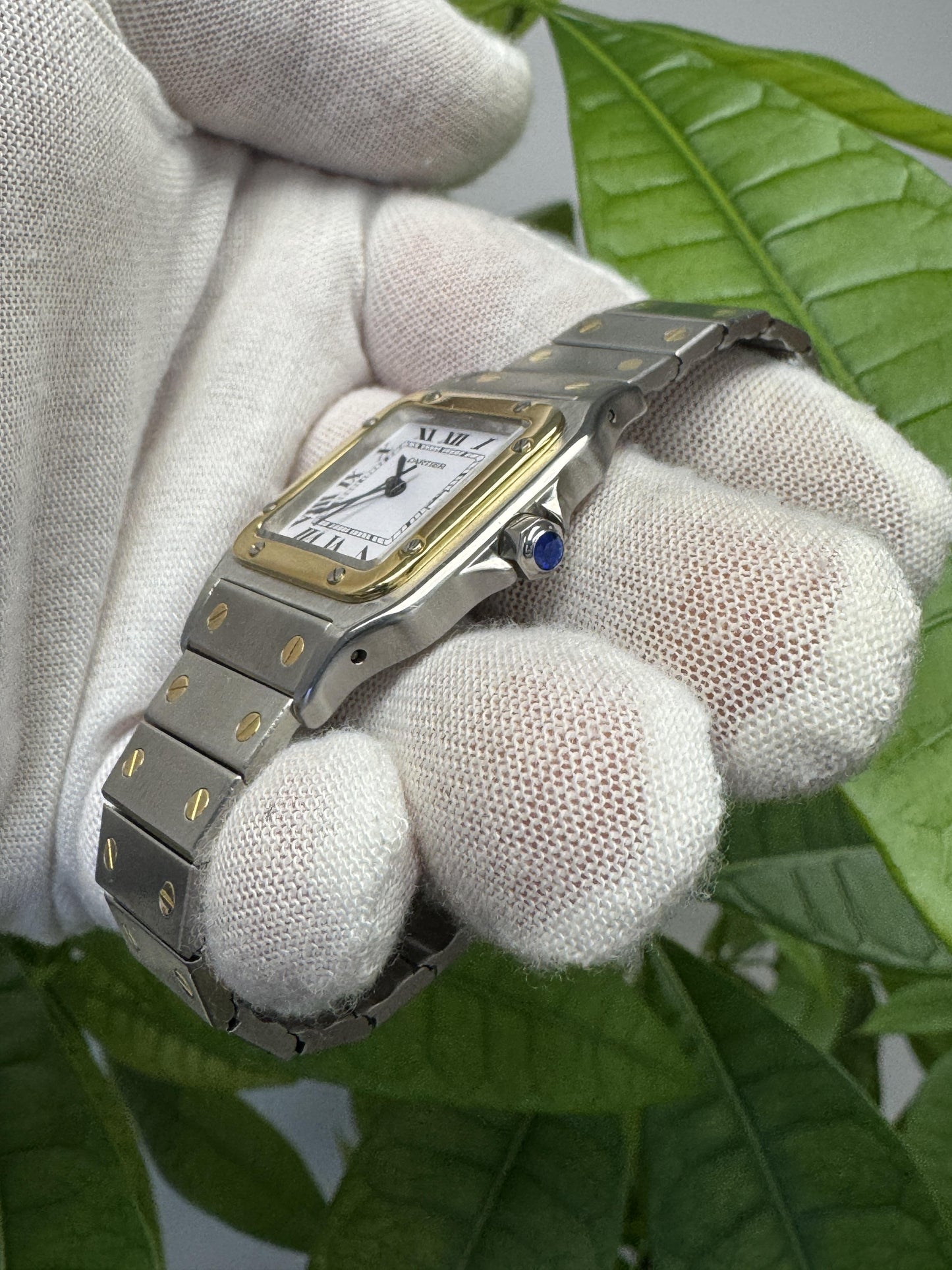 Cartier Santos Caree 2961 Automatic  W/Card & Service Card Records