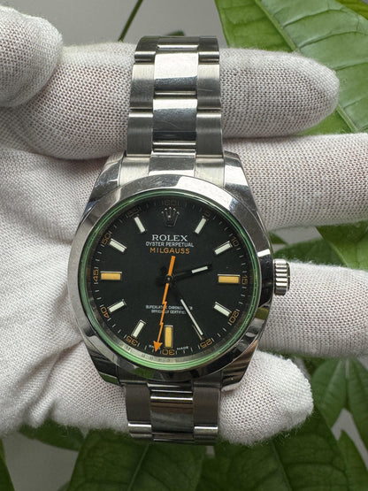 Rolex Milgauss  green crystal 116400V Full-Set-2008