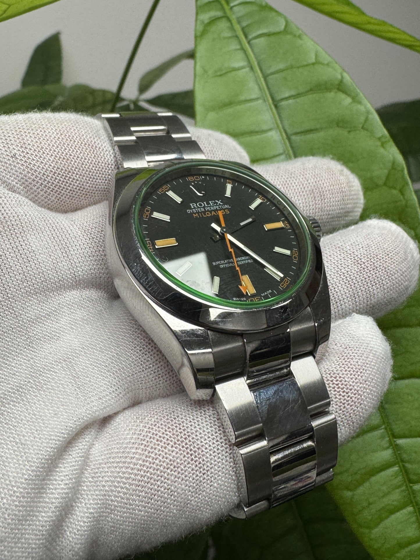 Rolex Milgauss  green crystal 116400V Full-Set-2008
