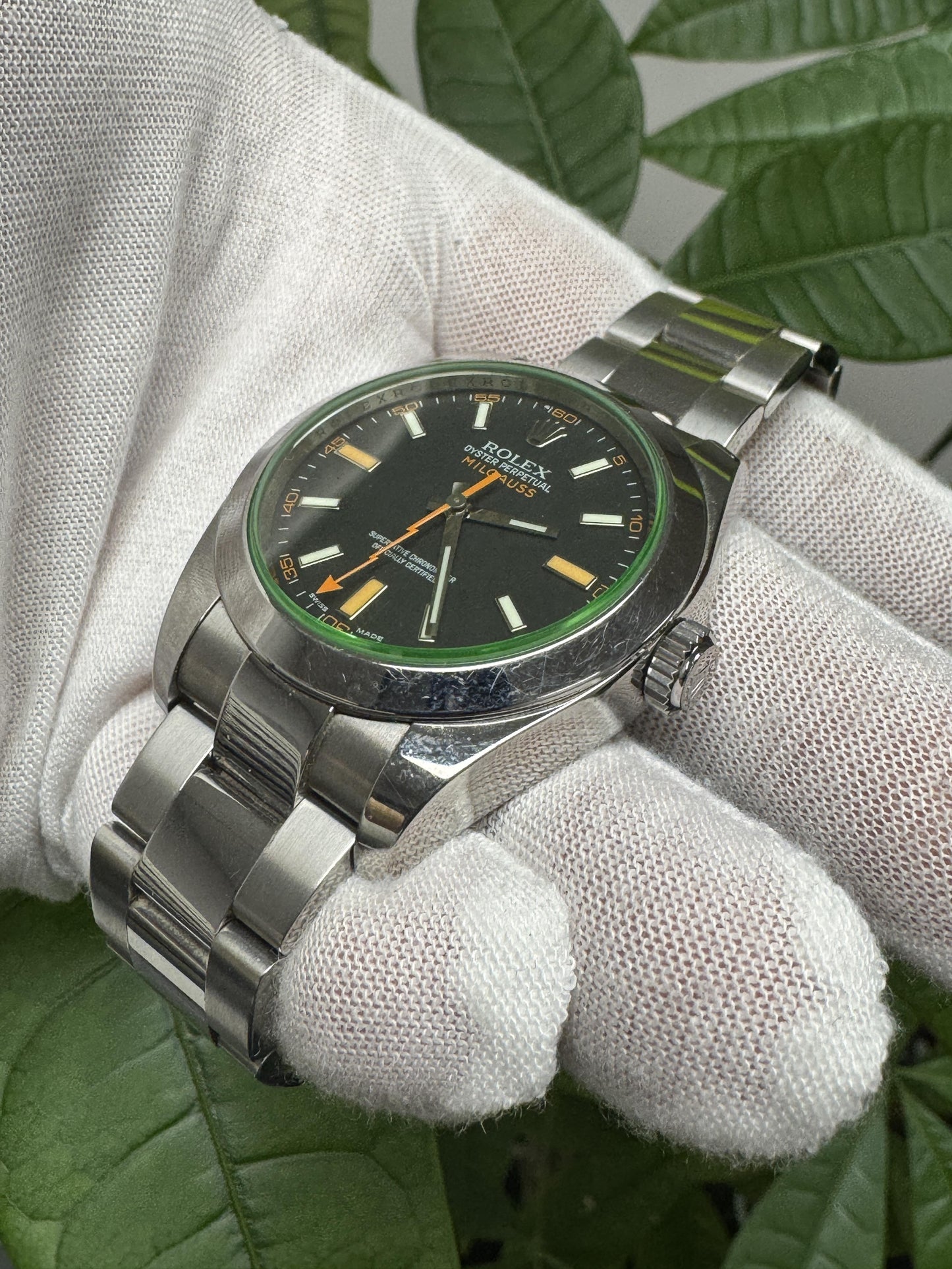 Rolex Milgauss  green crystal 116400V Full-Set-2008