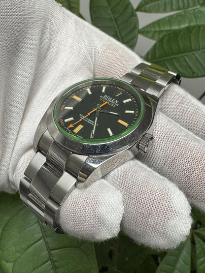 Rolex Milgauss  green crystal 116400V Full-Set-2008