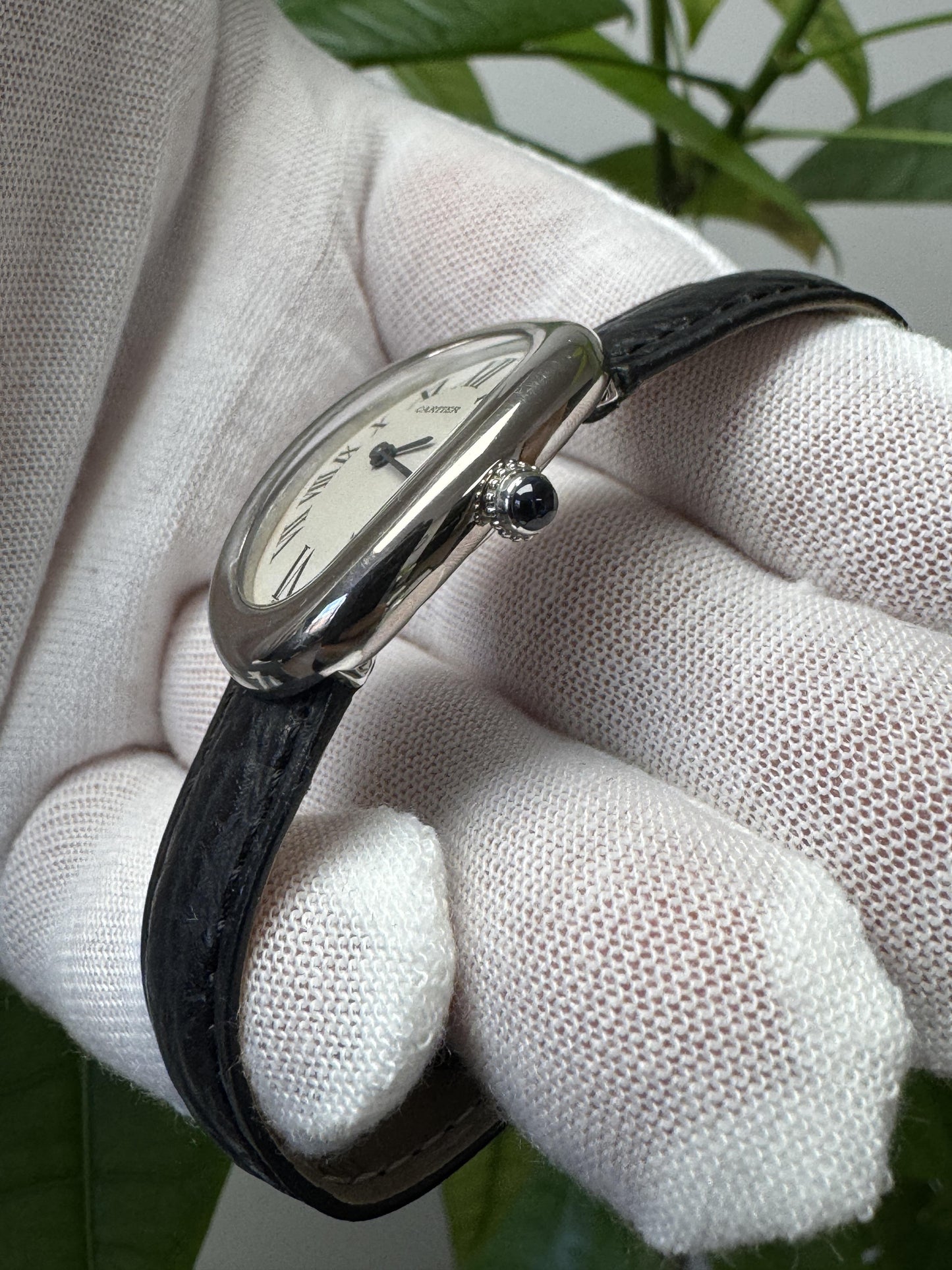 Cartier Baignoire W15133L2 18K white Gold Ladies Watch