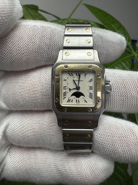 Cartier Santos de Cartier Galbée W20008C4 Moonphase Quartz Watch