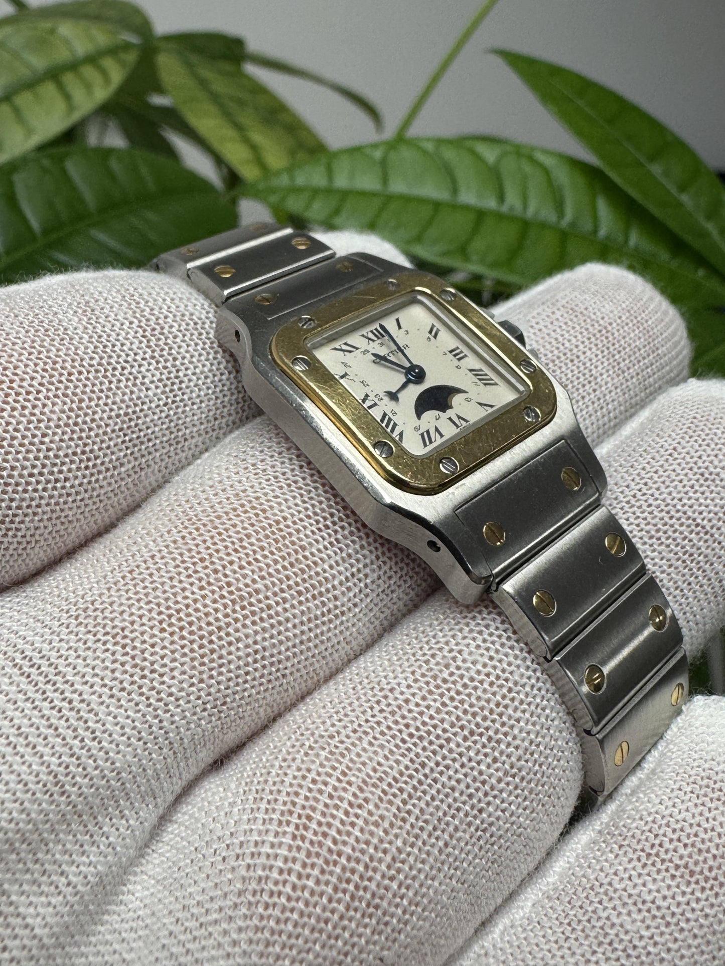 Cartier Santos de Cartier Galbée W20008C4 Moonphase Quartz Watch