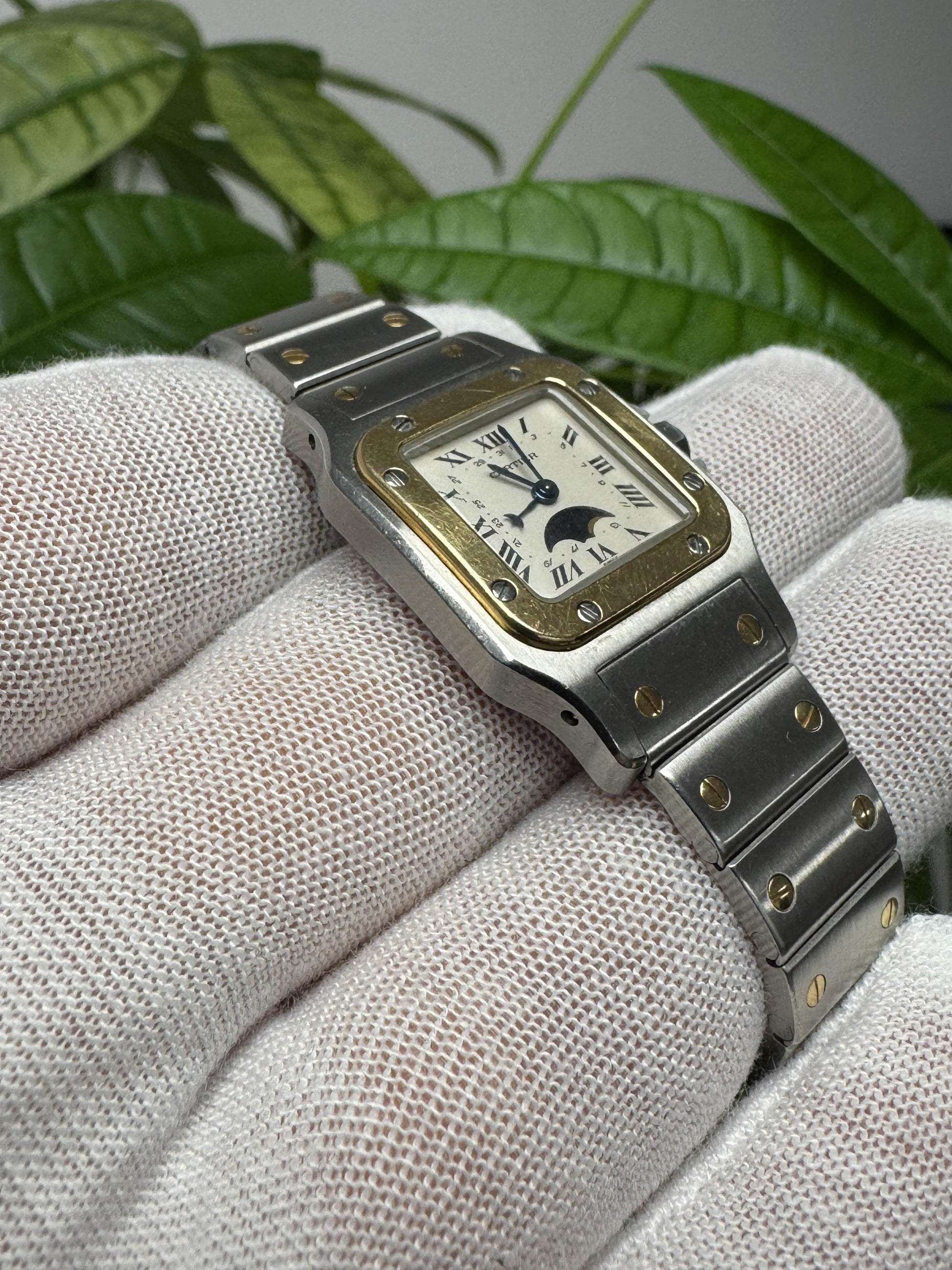 Cartier Santos de Cartier Galbée W20008C4 Moonphase Quartz Watch