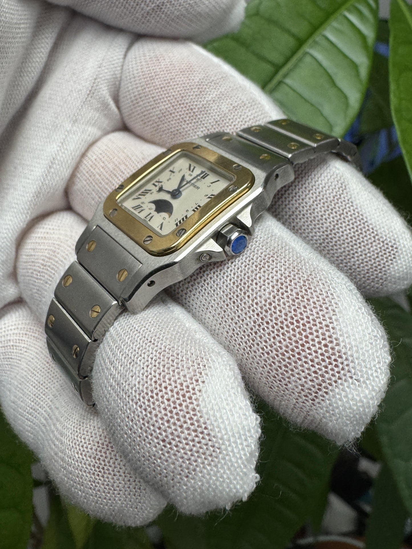 Cartier Santos de Cartier Galbée W20008C4 Moonphase Quartz Watch