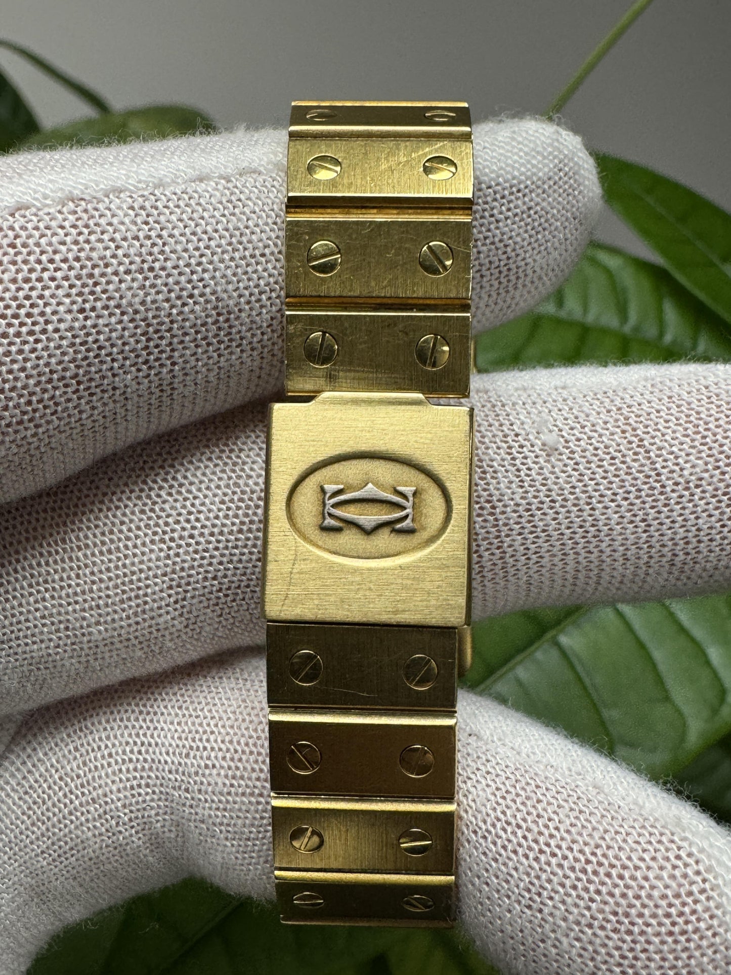 Cartier Santos 18k Yellow Gold Men's Vintage Watch